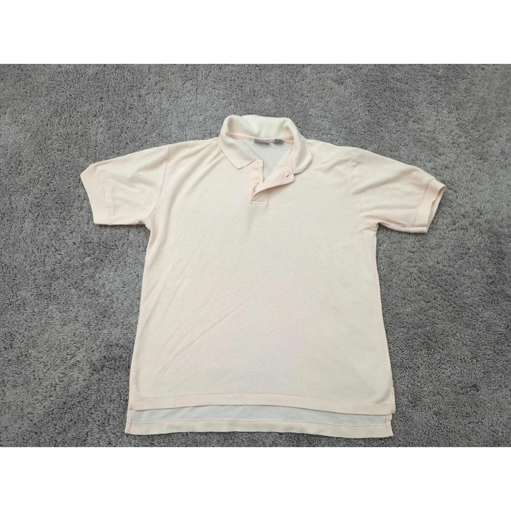 Vintage Levi's Polo Shirt Mens‎ Medium Orange Made in Singapore Single Stitch
